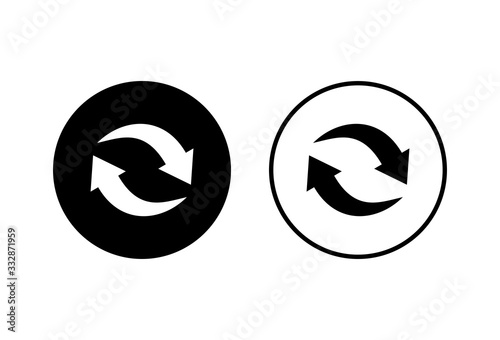 Refresh icons set on white background. Reload icon vector. Update icon. convert icon