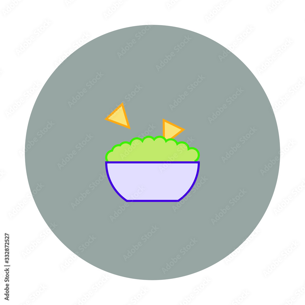Fototapeta premium guacamole sauce with nachos on white background