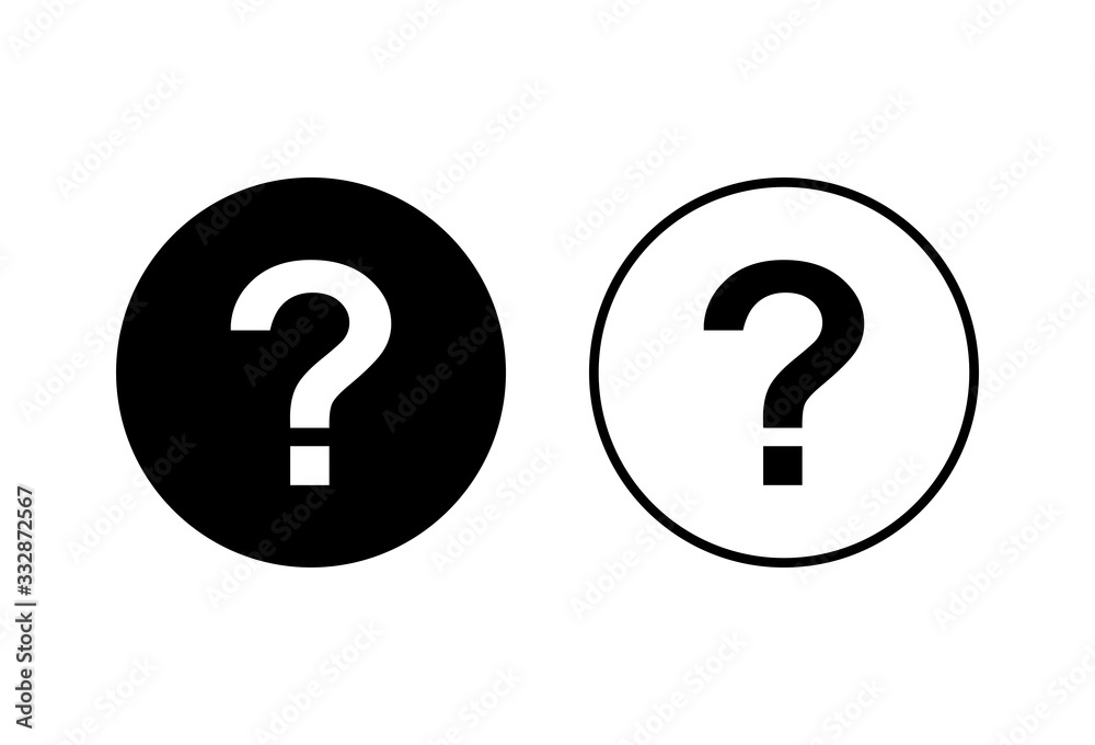 Question Icons set on white background. Question mark sign. help icon. Faq Question Icons set on white background. Question mark sign. help icon. Faq