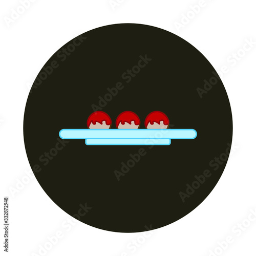 meatballs with tomato sauce on white background