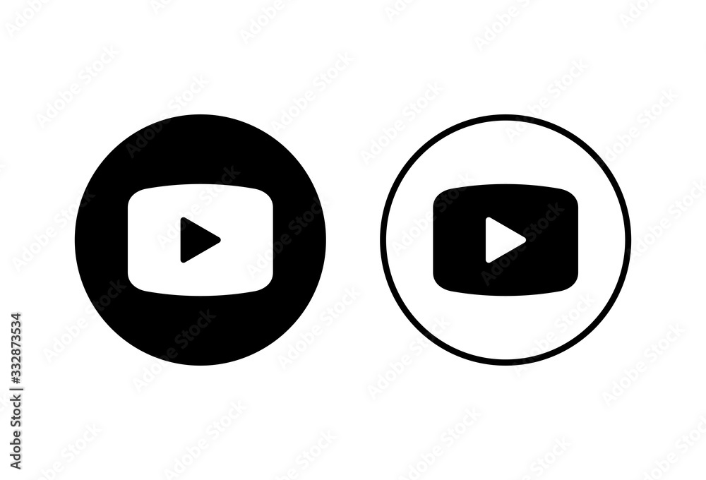 play Icons set on white background. Play button vector icon. Video icon vector play Icons set on white background. Play button vector icon. Video icon vector
