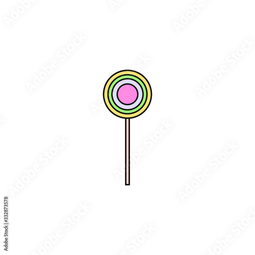 sugar lollipop on white background