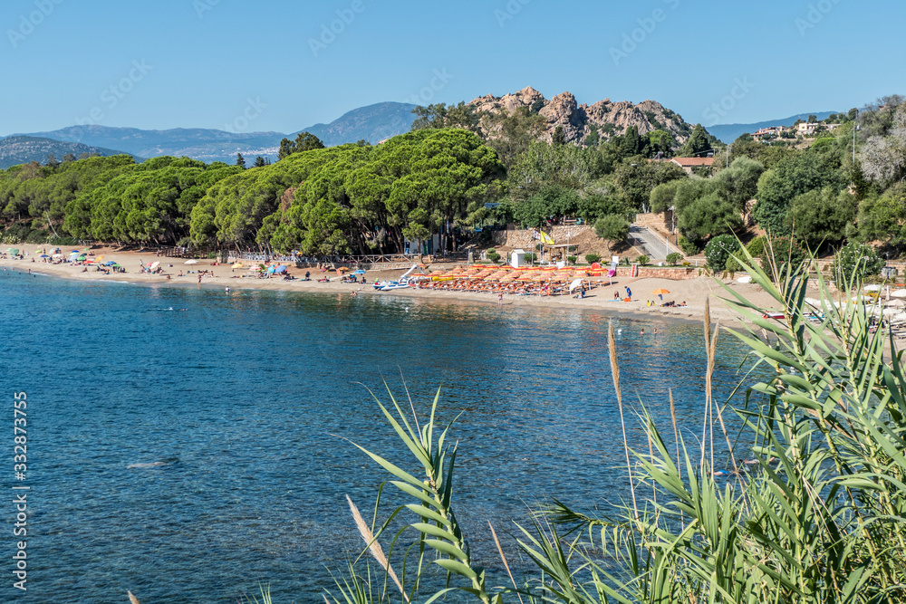 The beautiful beach of Santa Maria Navarrese in Sardinia