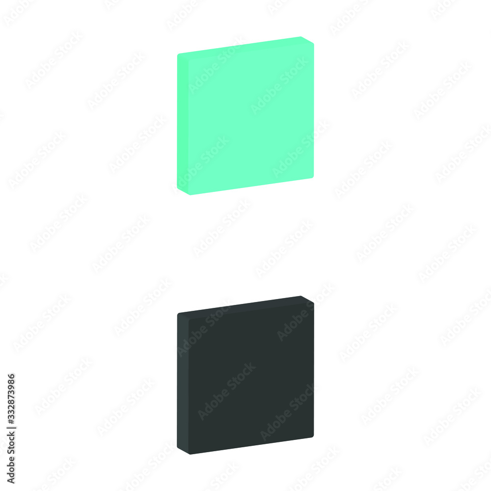  Flat pause background Icon in isometric style