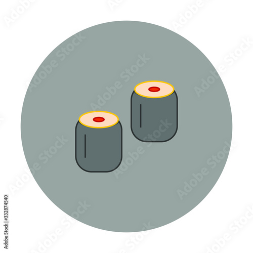 sushi japanese food on white background
