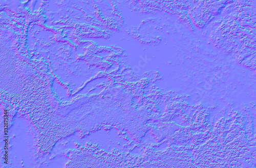 Canvastavla Normal Map for 3D programs Cement wall background