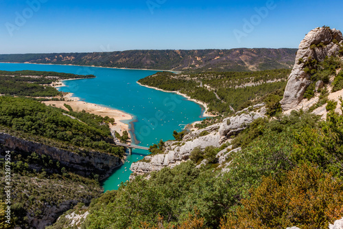 Verdon Gorge and blue river  Provence  France