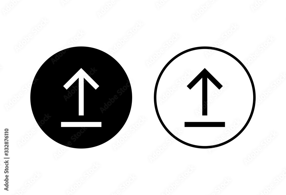 Upload icons set on white background. Upload sign icon. Upload button. Load symbol. Upload icons set on white background. Upload sign icon. Upload button. Load symbol.