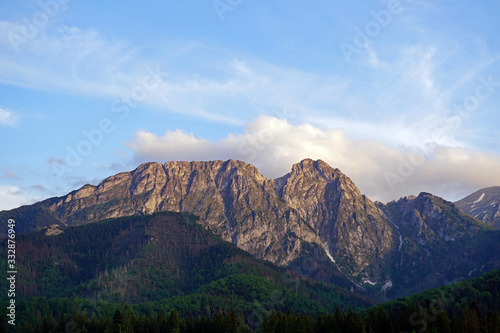 Giewont Mountain, one of the best known mountains in Polish Tatra Mountains