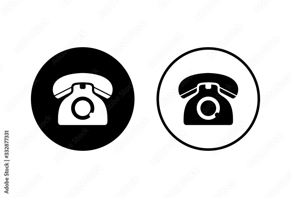 Naklejka premium Telephone icons set on white background. Phone icon vector.&nbsp;Call icon vector.