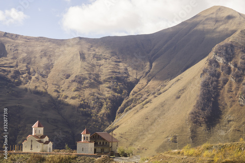 Georgia - old orthodox church in mountain 
