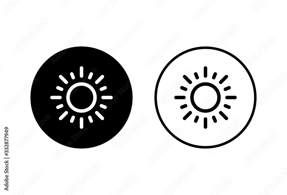 Sun icons set on white background. Sun vector icon Sun icons set on white background. Sun vector icon