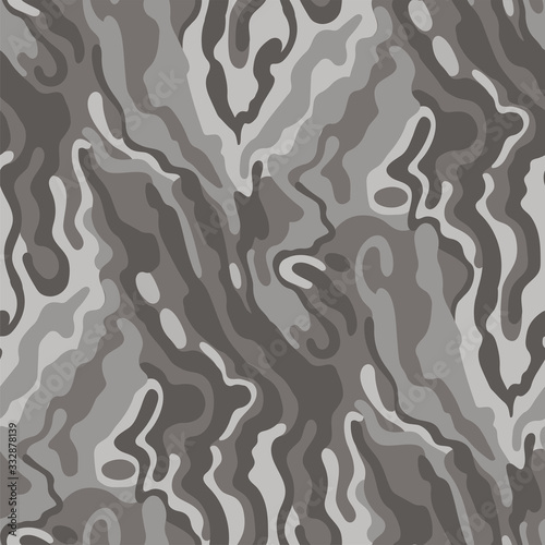 Abstract pattern of gray shapeless wavy structures