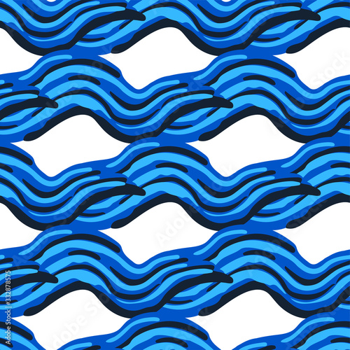 Abstract seamless pattern of swa wavy elements
