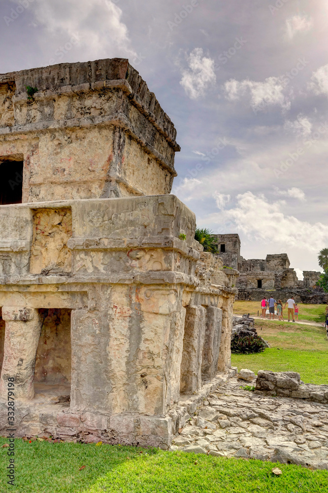 Tulum, Quintana Roo, Mexico : Mayan Ruins, HDR Image