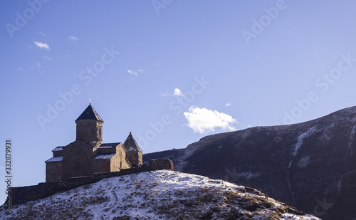 Georgia - old orthodox church in mountain 