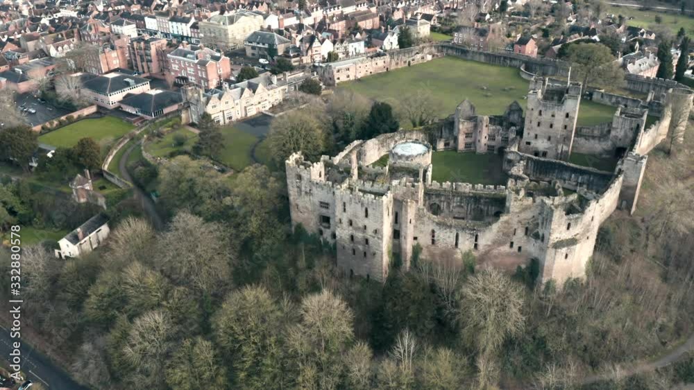 Drone Shoot Over Ludlow Castle in Shropshire Drone Shoot Over Ludlow Castle in Shropshire