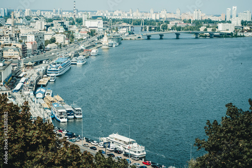view of the river, boats and bridge © Marina