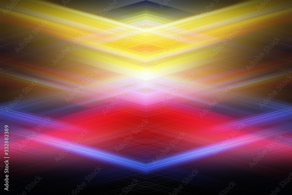 Bright intercrossing arrow shaped rays of light forming complex geometrical structures abstract texture/background. Bright intercrossing arrow shaped rays of light forming complex geometrical structures abstract texture/background.