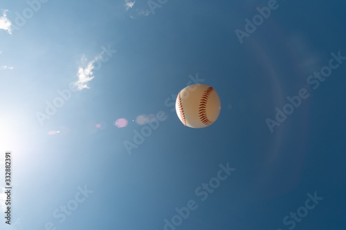 Canvas Print baseball ball in blue sky
