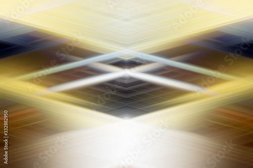 Bright intercrossing arrow shaped rays of light forming complex geometrical structures abstract texture/background. photo