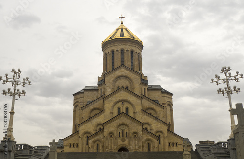 Georgia - old orthodox church in mountain 