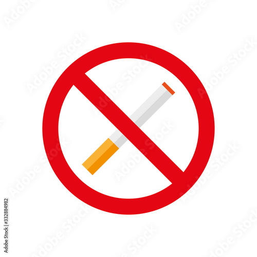 No smoking sign. Forbidden sign icon isolated
