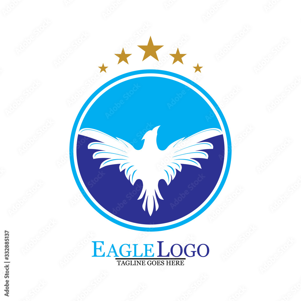 Fototapeta premium Falcon Eagle Bird Logo Template Vector Icon