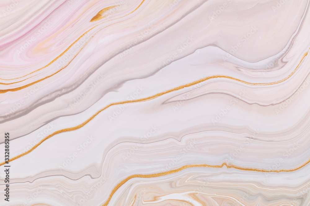 Fluid art texture. Abstract background with mixing paint effect. Liquid acrylic picture that flows and splashes. Mixed paints for website background. Lavender, golden and white overflowing colors Fluid art texture. Abstract background with mixing paint effect. Liquid acrylic picture that flows and splashes. Mixed paints for website background. Lavender, golden and white overflowing colors