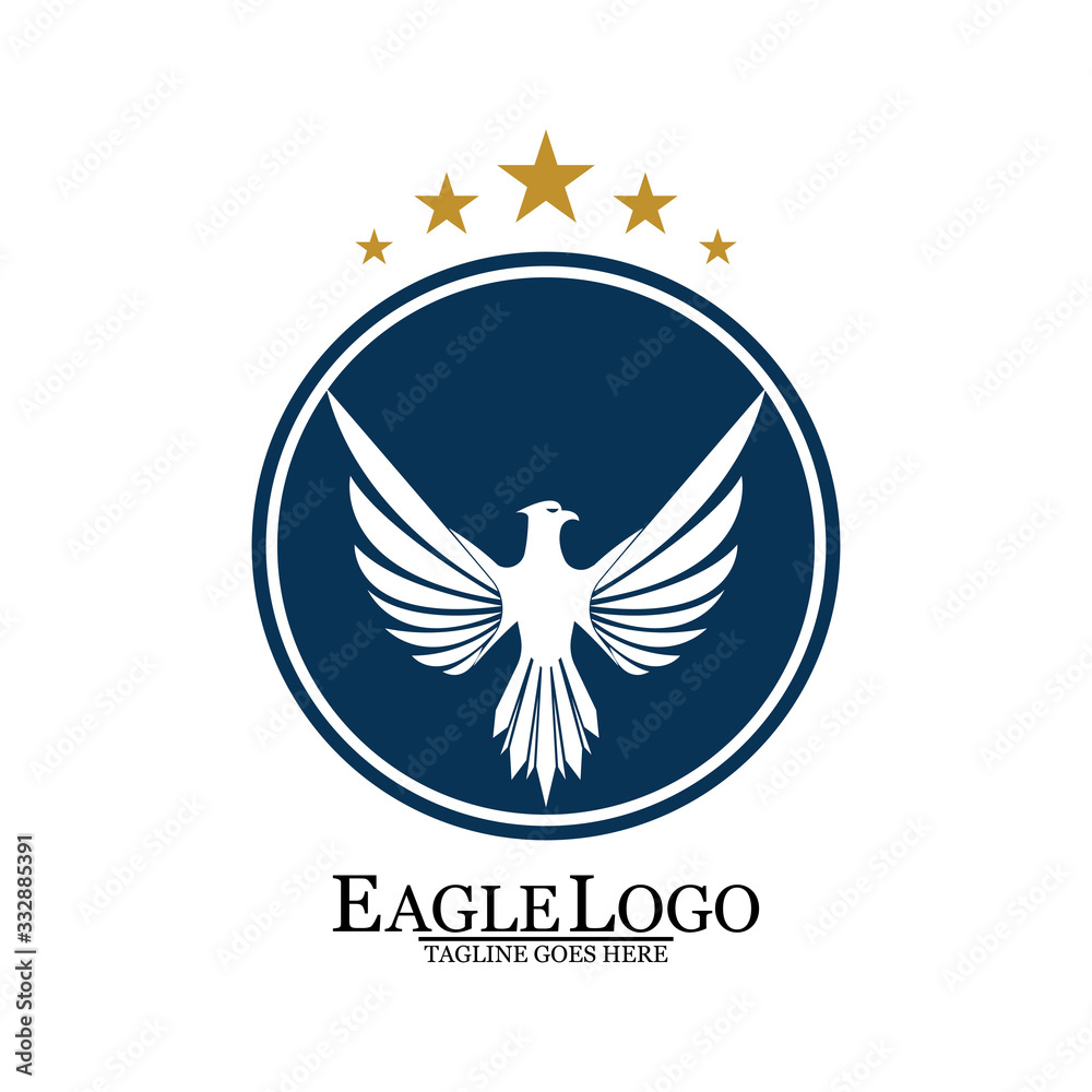 Fototapeta premium Falcon Eagle Bird Logo Template Vector Icon