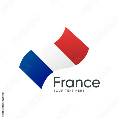 France flag vector design template