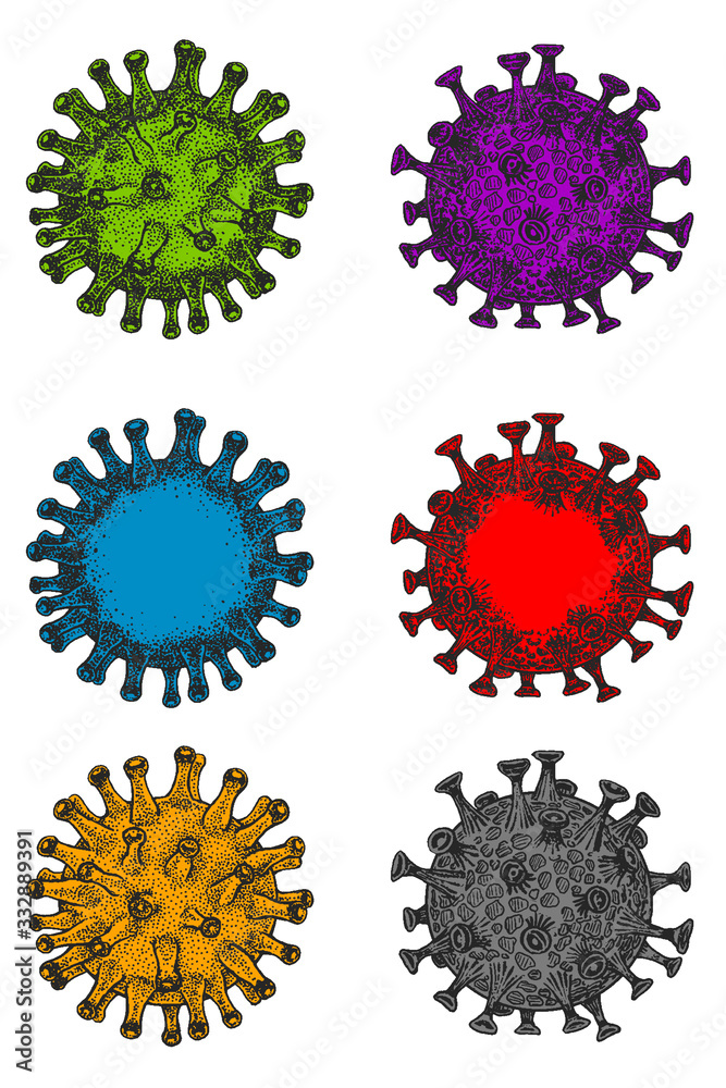 Coronavirus COVID-19. Virus biohazard warning. Futuristic background. Coronavirus COVID-19. Virus biohazard warning. Futuristic background.
