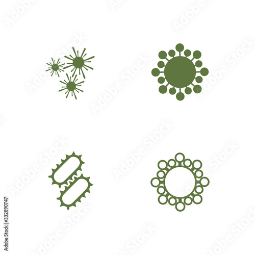 virus corona virus vector and mask design logo viral vector and design icon symbol