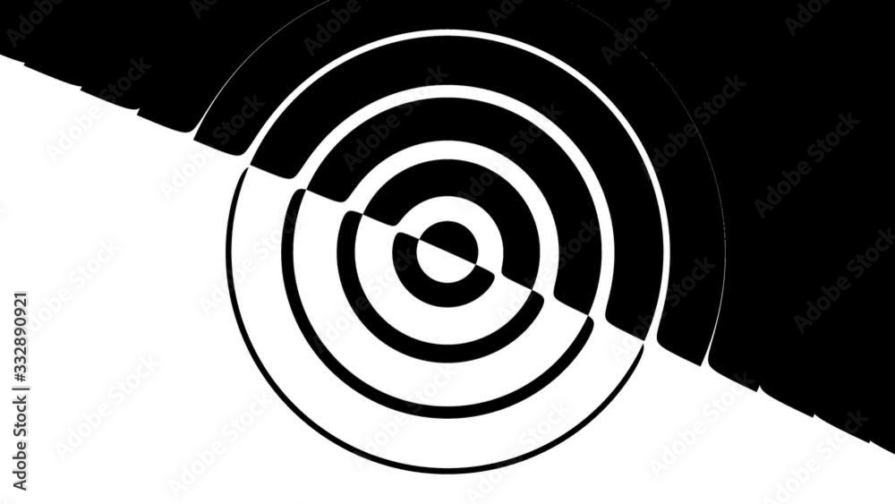 Moving geometric black and white circles. Seamless looping footage. Moving geometric black and white circles. Seamless looping footage.
