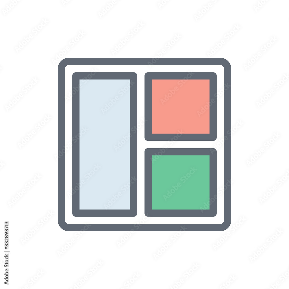 Layout Vector Colour with Line Icon Illustration. Layout Vector Colour with Line Icon Illustration.