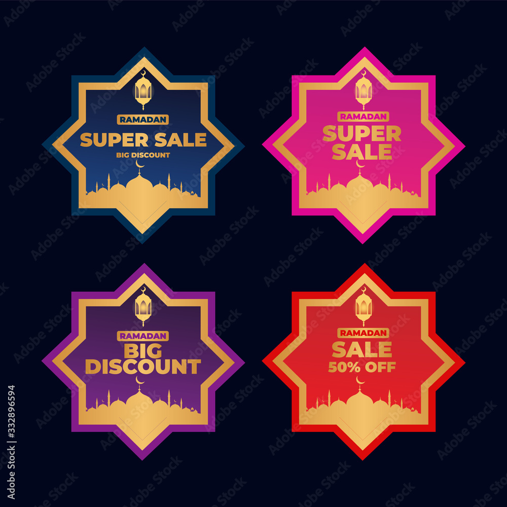Ramadan Kareem Sale Design Vector. Suitable for Greeting Card, Poster and Banner Ramadan Kareem Sale Design Vector. Suitable for Greeting Card, Poster and Banner