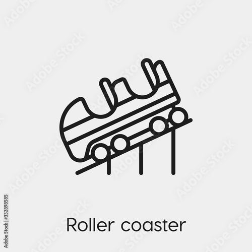 roller coaster icon vector sign symbol