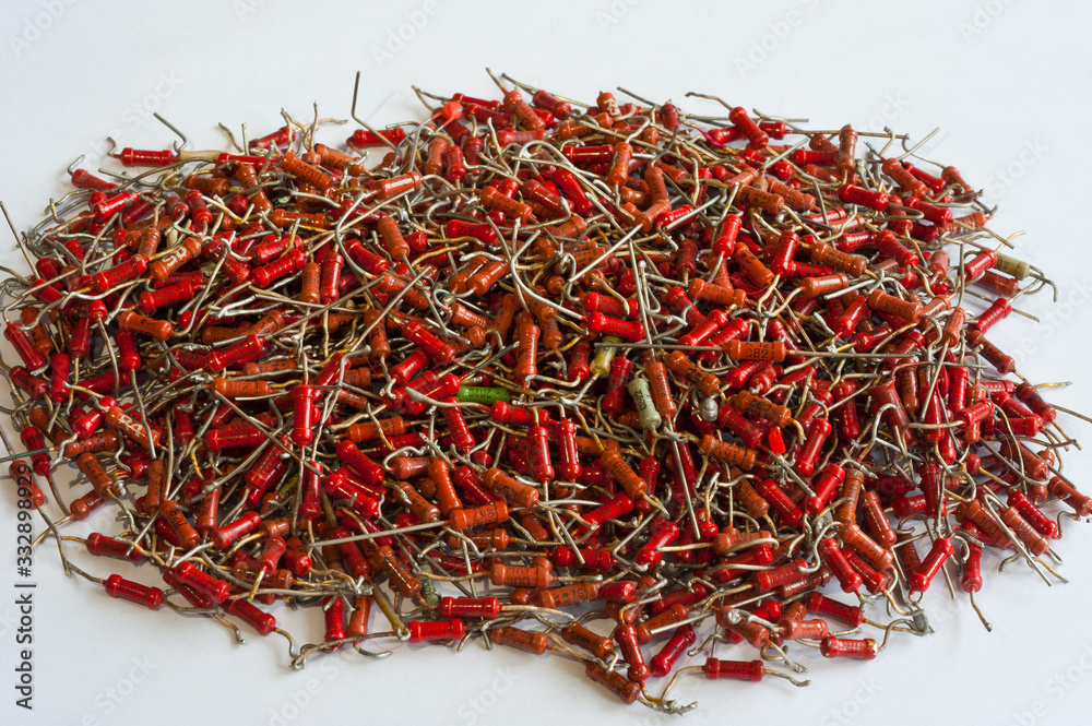 Fototapeta premium Old radio components - resistors.