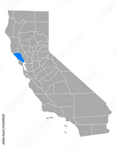 Karte von Sonoma in Kalifornien