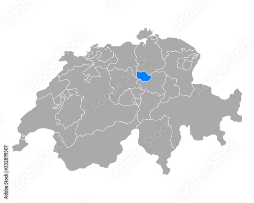 Karte von Zug in Schweiz
