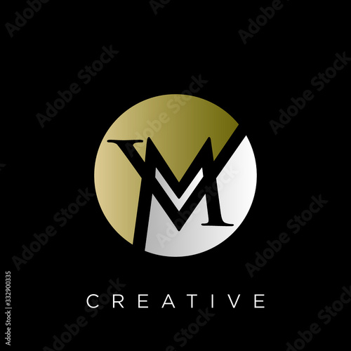 mv logo design vector icon