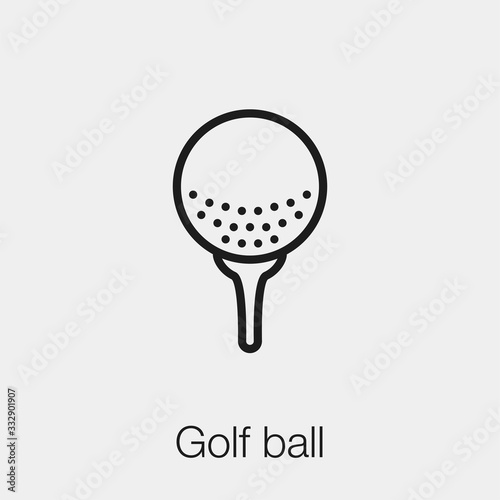 golf ball icon vector sign symbol