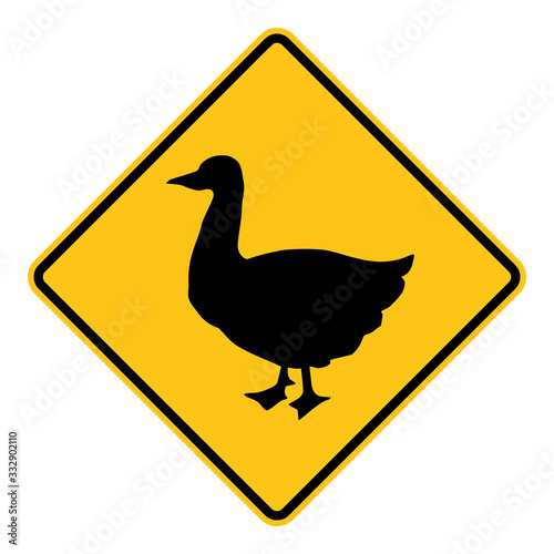 Duck Crossing Road Sign Clipart