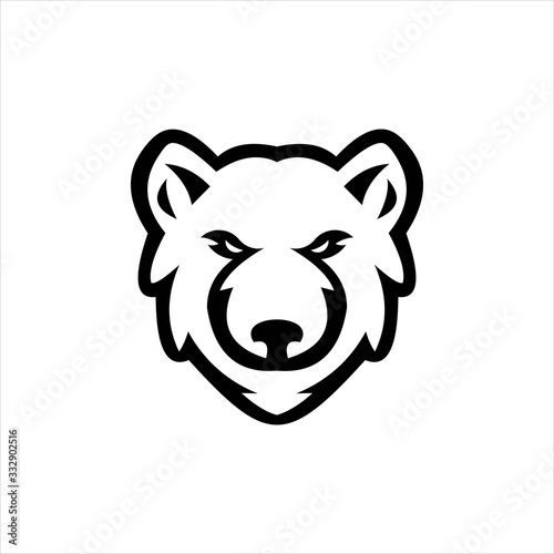 bear vector logo graphic modern abstract