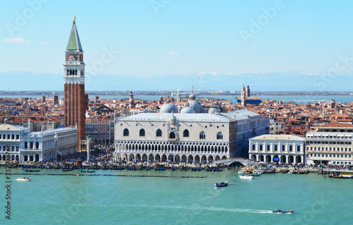 San Marco Square, Venice, Italy, view from above of the canal