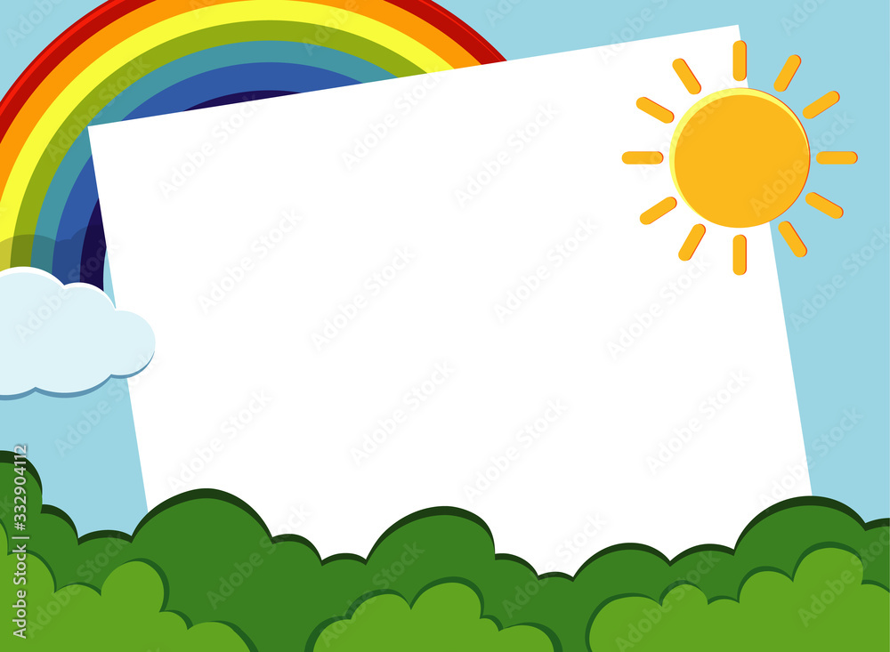 Background design template with park on sunny day
