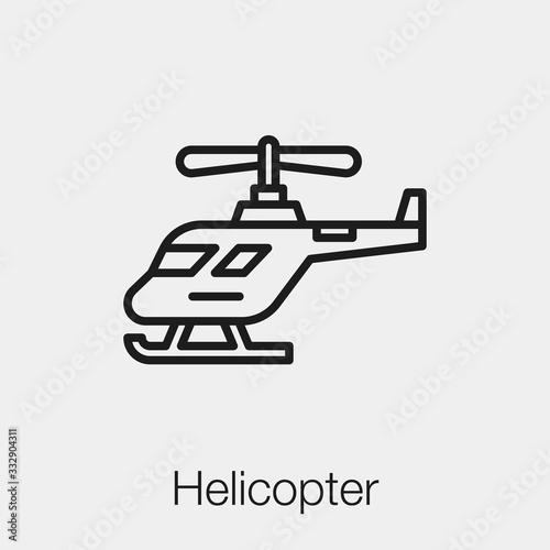 helicopter icon vector sign symbol