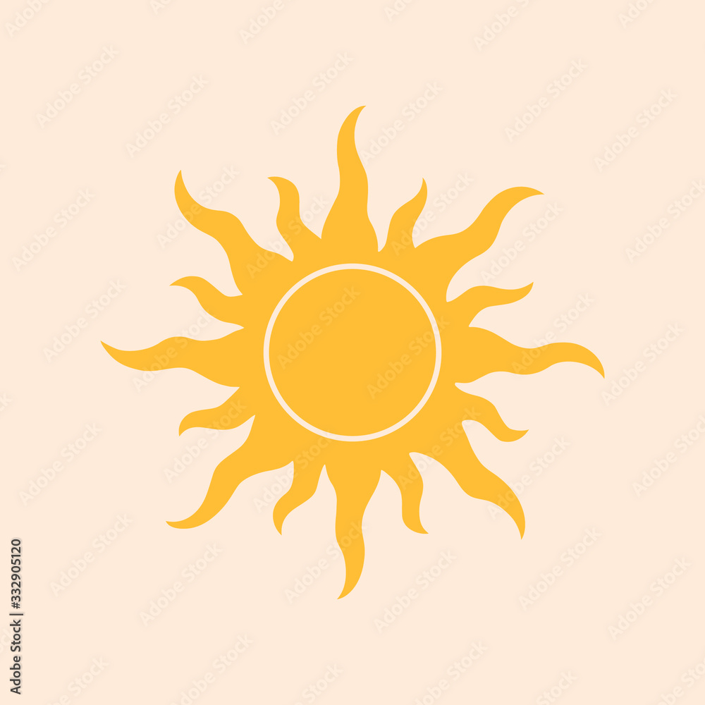 Sun icon. Summer symbol vector illustration. Sun icon. Summer symbol vector illustration.
