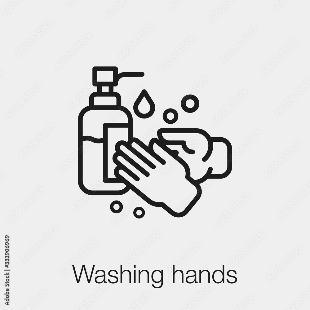 washing hands icon vector. Linear style sign for mobile concept and web design. wash hands symbol illustration. Pixel vector graphics - Vector. washing hands icon vector. Linear style sign for mobile concept and web design. wash hands symbol illustration. Pixel vector graphics - Vector.