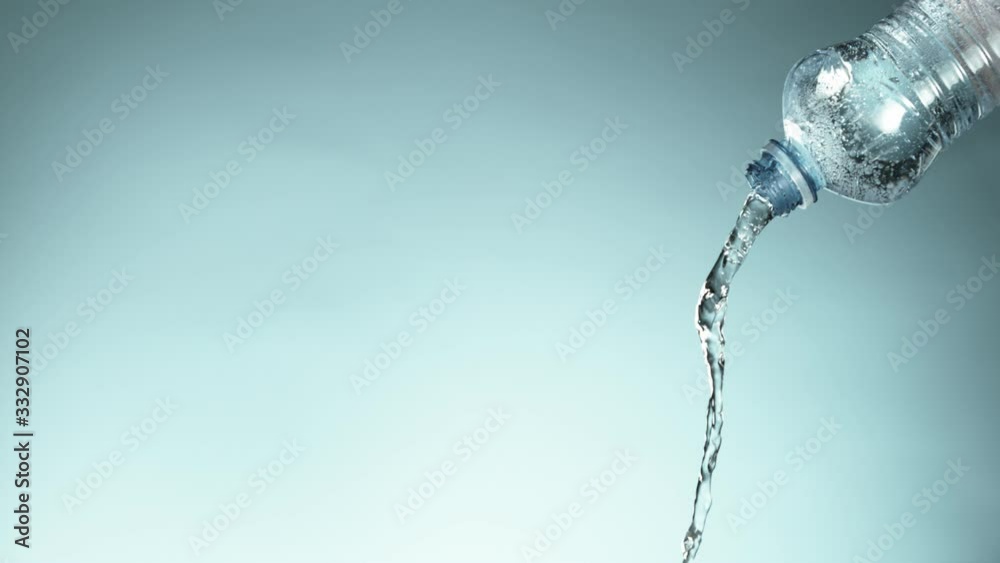 Super slow motion of splashing water from bottle. Filmed on very high speed camera, 1000 fps. Super slow motion of splashing water from bottle. Filmed on very high speed camera, 1000 fps.